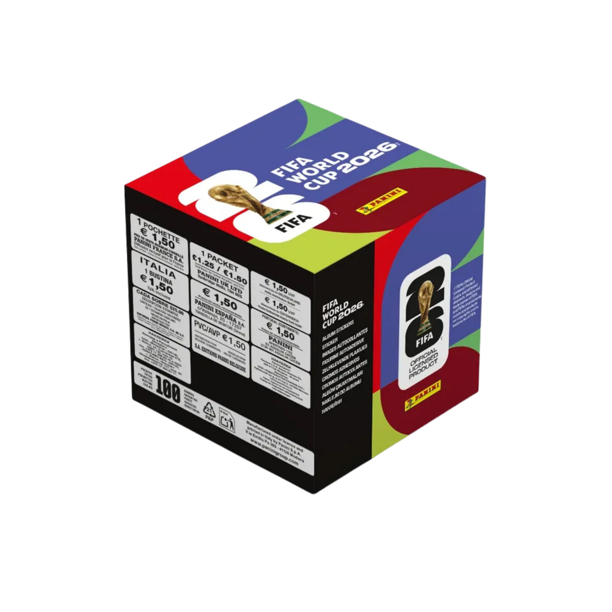 Caja de 100 Sobres Panini Mundial 2026